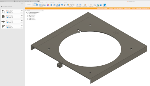 cad model for 140mm fan server cover